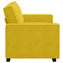 2-personers sofa 160x78x84 cm fløjl gul