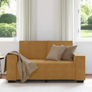 2-personers sofa 160x78x84 cm fløjl brun