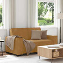 2-personers sofa 160x78x84 cm fløjl brun