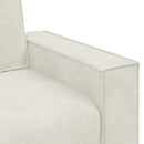 2-personers sofa 160x78x84 cm velour cremefarvet