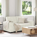 2-personers sofa 160x78x84 cm velour cremefarvet