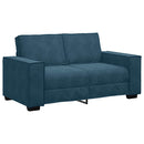 2-personers sofa 160x78x84 cm fløjl blå