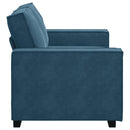 2-personers sofa 160x78x84 cm fløjl blå