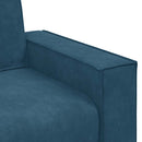 2-personers sofa 160x78x84 cm fløjl blå