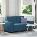 2-personers sofa 160x78x84 cm fløjl blå