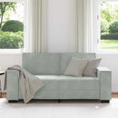2-personers sofa 180x78x84 cm fløjl lysegrå