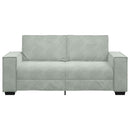 2-personers sofa 180x78x84 cm fløjl lysegrå
