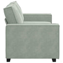 2-personers sofa 180x78x84 cm fløjl lysegrå