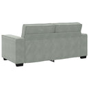 2-personers sofa 180x78x84 cm fløjl lysegrå