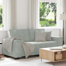 2-personers sofa 180x78x84 cm fløjl lysegrå