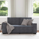 2-personers sofa 180x78x84 cm fløjl mørkegrå