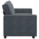 2-personers sofa 180x78x84 cm fløjl mørkegrå