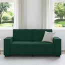 2-personers sofa 180x78x84 cm fløjl mørkegrøn