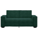 2-personers sofa 180x78x84 cm fløjl mørkegrøn