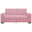 2-personers sofa 180x78x84 cm fløjl lyserød