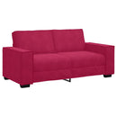 2-personers sofa 180x78x84 cm fløjl vinrød