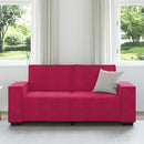 2-personers sofa 180x78x84 cm fløjl vinrød