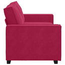 2-personers sofa 180x78x84 cm fløjl vinrød