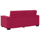 2-personers sofa 180x78x84 cm fløjl vinrød