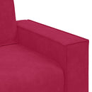 2-personers sofa 180x78x84 cm fløjl vinrød