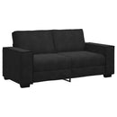 2-personers sofa 180x78x84 cm fløjl sort