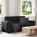 2-personers sofa 180x78x84 cm fløjl sort
