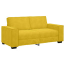 2-personers sofa 180x78x84 cm fløjl gul