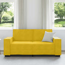 2-personers sofa 180x78x84 cm fløjl gul