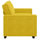 2-personers sofa 180x78x84 cm fløjl gul