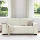 2-personers sofa 180x78x84 cm velour cremefarvet