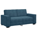 2-personers sofa 180x78x84 cm fløjl blå