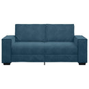 2-personers sofa 180x78x84 cm fløjl blå