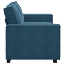 2-personers sofa 180x78x84 cm fløjl blå