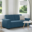 2-personers sofa 180x78x84 cm fløjl blå