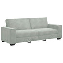 3-personers sofa 220x78x84 cm velour lysegrå