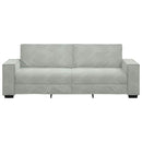 3-personers sofa 220x78x84 cm velour lysegrå