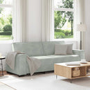3-personers sofa 220x78x84 cm velour lysegrå