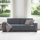 3-personers sofa 220x78x84 cm fløjl mørkegrå