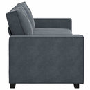 3-personers sofa 220x78x84 cm fløjl mørkegrå