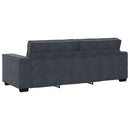 3-personers sofa 220x78x84 cm fløjl mørkegrå