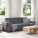 3-personers sofa 220x78x84 cm fløjl mørkegrå