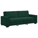 3-personers sofa 220x78x84 cm fløjl mørkegrøn