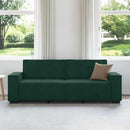 3-personers sofa 220x78x84 cm fløjl mørkegrøn