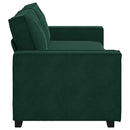 3-personers sofa 220x78x84 cm fløjl mørkegrøn