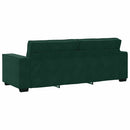 3-personers sofa 220x78x84 cm fløjl mørkegrøn