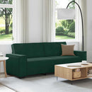 3-personers sofa 220x78x84 cm fløjl mørkegrøn