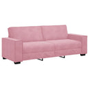 3-personers sofa 220x78x84 cm fløjl lyserød