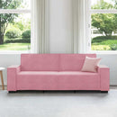 3-personers sofa 220x78x84 cm fløjl lyserød