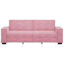 3-personers sofa 220x78x84 cm fløjl lyserød