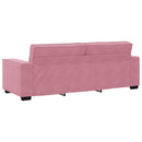 3-personers sofa 220x78x84 cm fløjl lyserød
